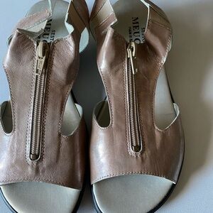 Sesto Meucci Metallic Rose Gold Sandals